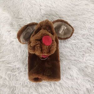 Wrinkles the Dog Puppet Plush Red Nose Ganzbros Vintage Hand Puppet
